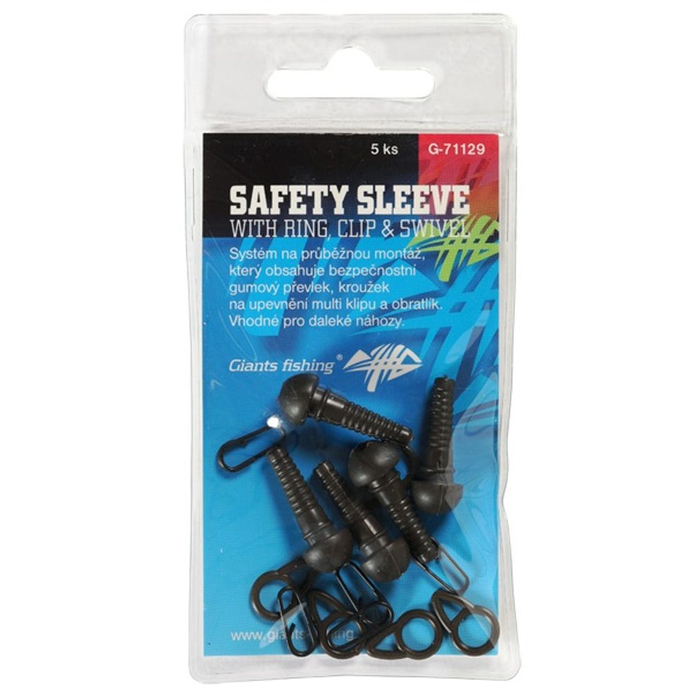 E-shop Giants Fishing Montáž Safety Sleeve with Ring, Clip a Swivel 5ks,Giants Fishing Montáž Safety Sleeve with Ring, Clip a Swivel 5ks