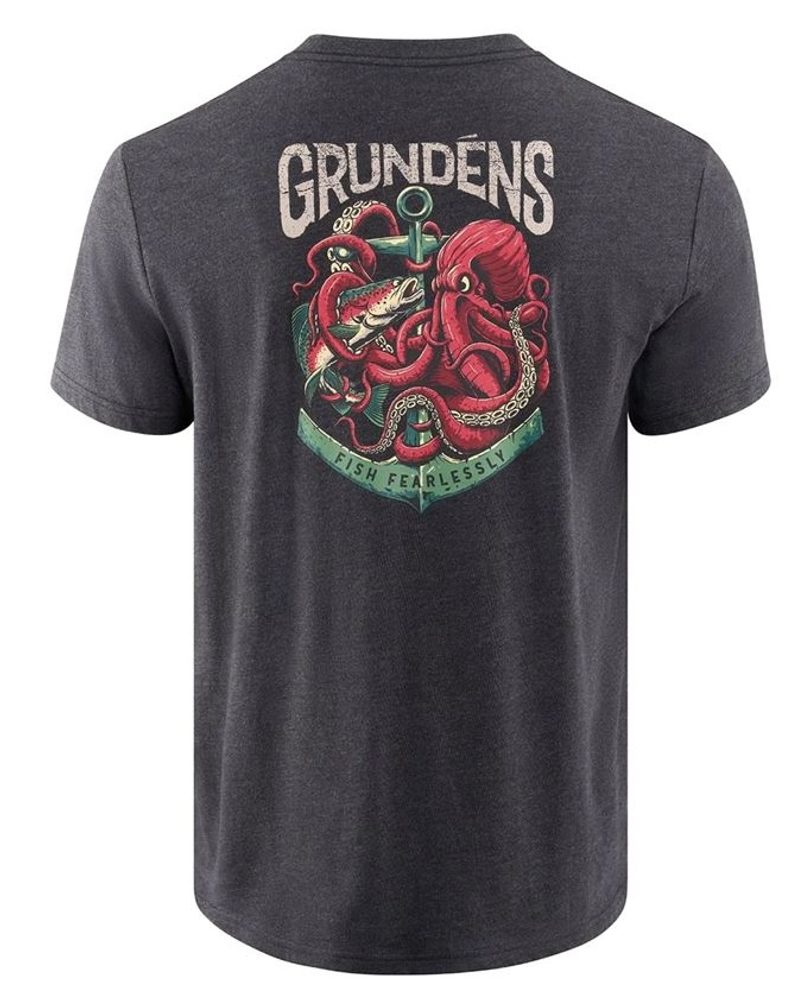 Grundéns Triko Octo-Trout SS T-Shirt Heather Charcoal - XL