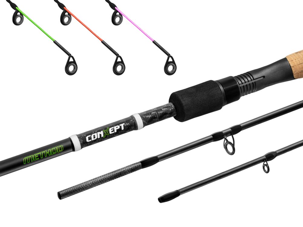 E-shop Delphin Prut Method Conxept + 3 špičky 390cm 60g,Delphin Prut Method Conxept + 3 špičky 390cm 60g
