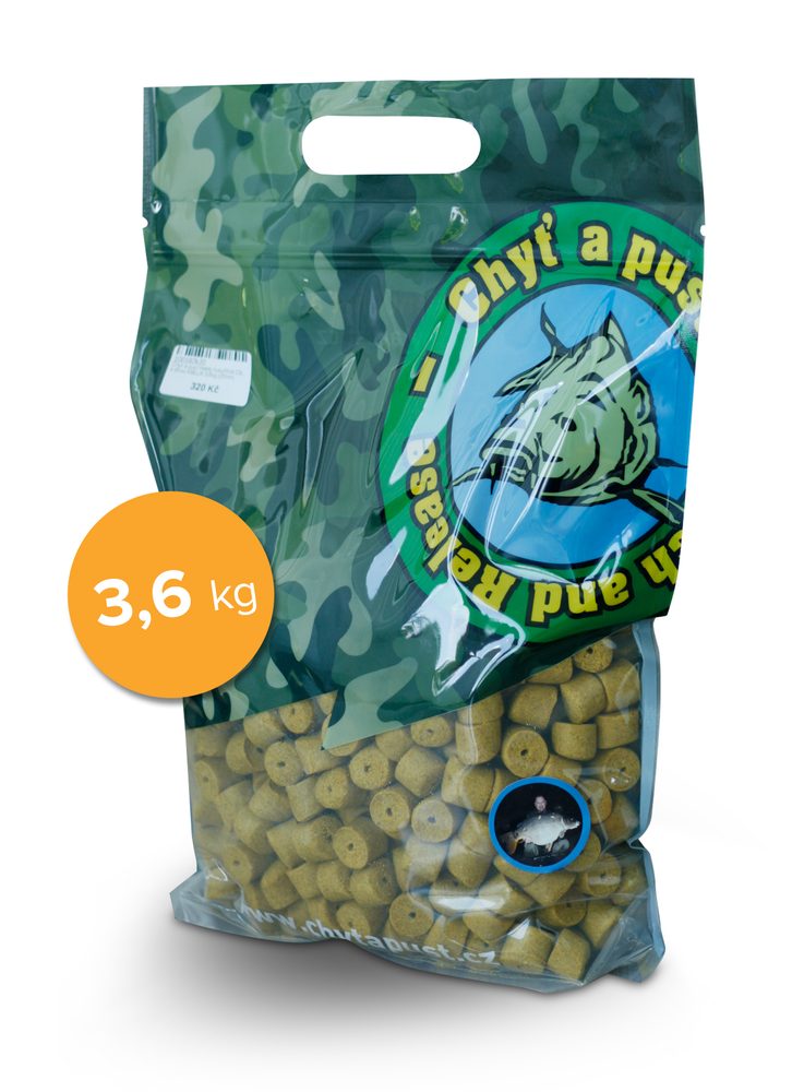 E-shop Chyť a pusť Pelety kukuřičné CSL s dírou 3,6kg - 15mm,Chyť a pusť Pelety kukuřičné CSL s dírou 3,6kg - 15mm