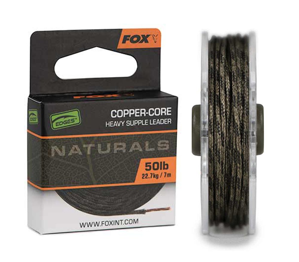 Fox Návazcová šňůra Edges Naturals Copper-Core 50lb 7m