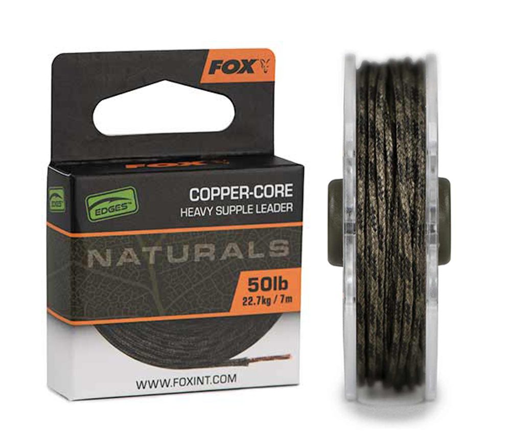 E-shop Fox Návazcová šňůra Edges Naturals Copper-Core 50lb 7m,Fox Návazcová šňůra Edges Naturals Copper-Core 50lb 7m