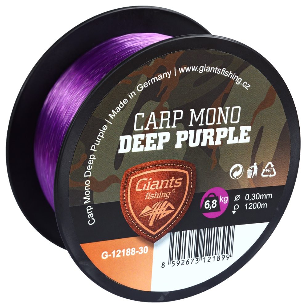 Fotografie Giants Fishing Vlasec Carp Mono Deep Purple - 0,30mm 1200m