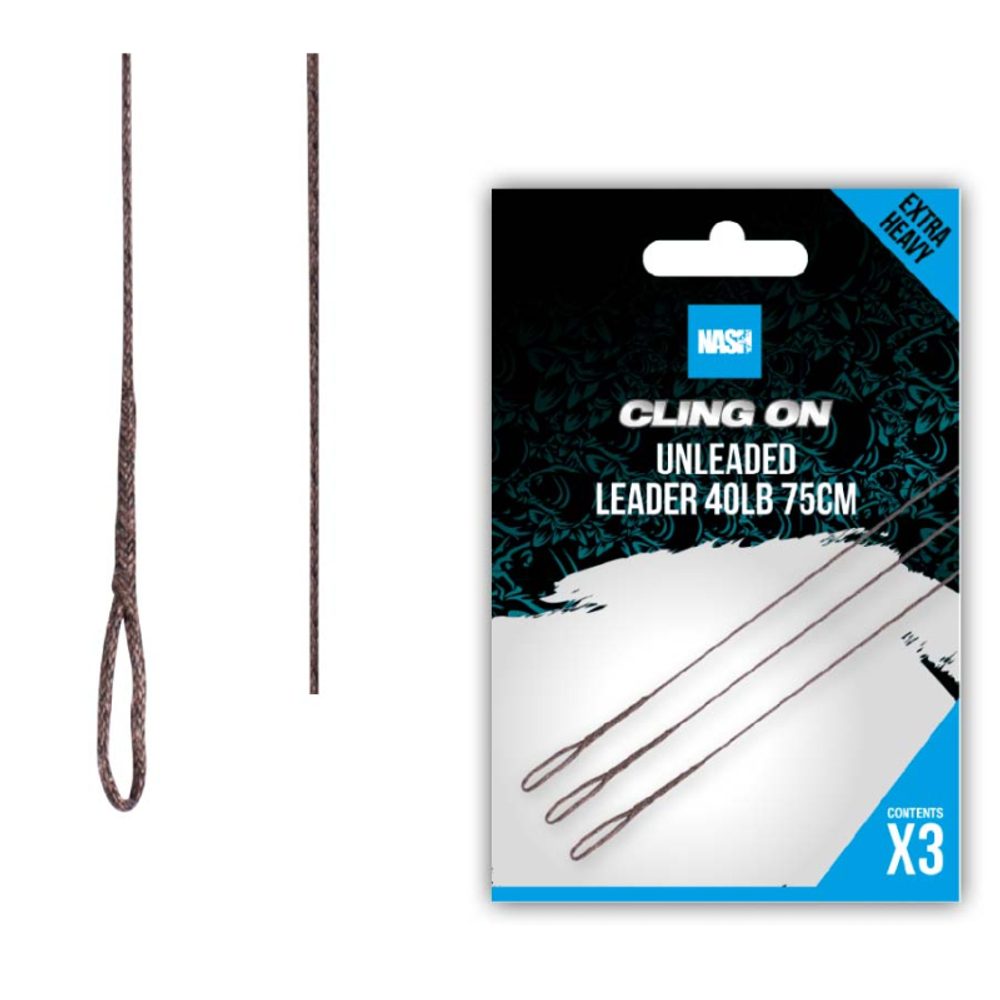E-shop Nash Montáž Ready Tied Unleaded Leader 75cm,Nash Montáž Ready Tied Unleaded Leader 75cm