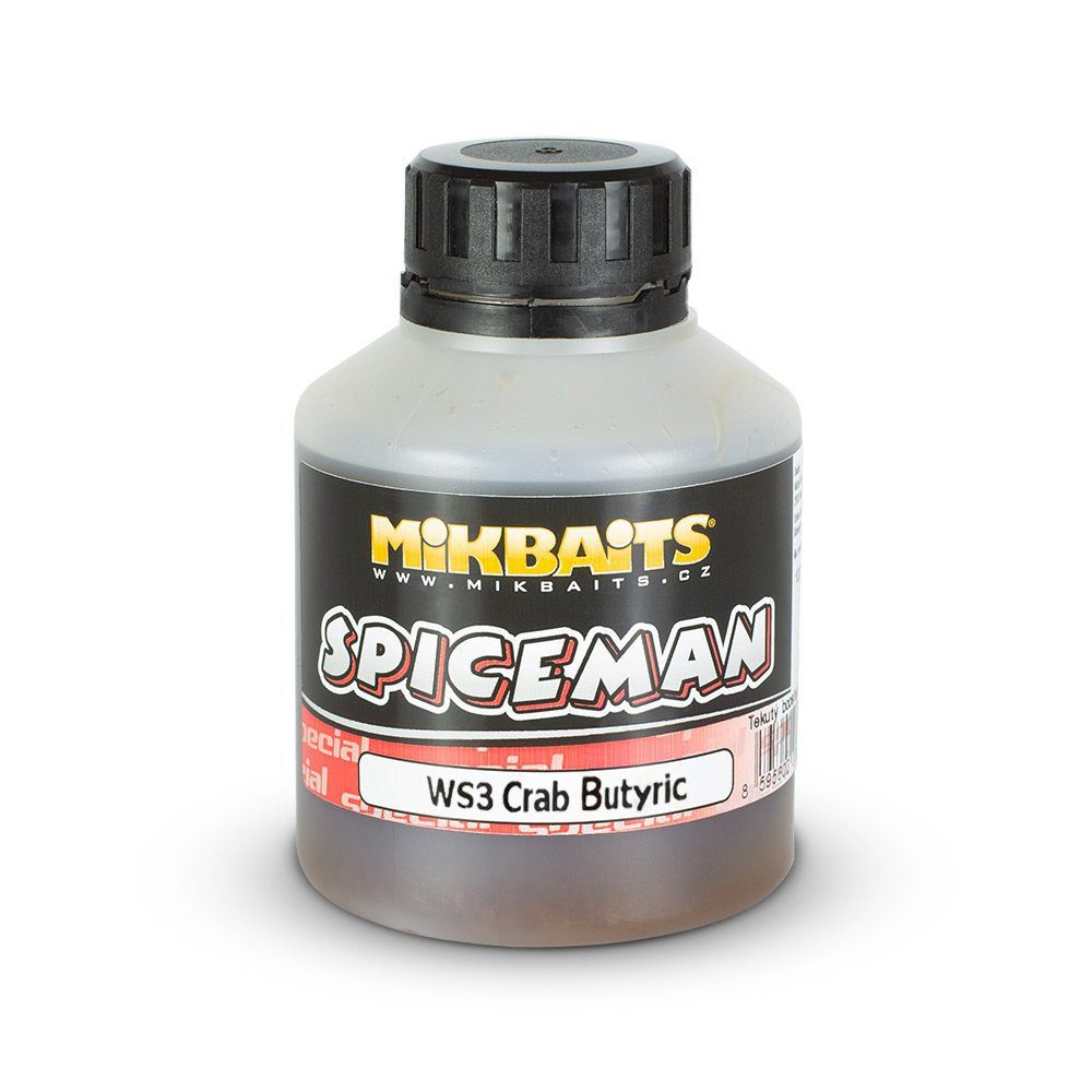 E-shop Mikbaits Booster Spiceman WS3 Crab Butyric 250ml,Mikbaits Booster Spiceman WS3 Crab Butyric 250ml