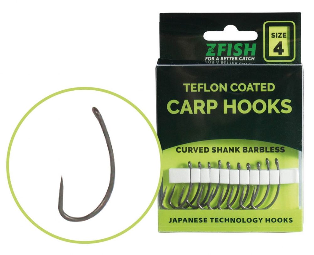 Zfish Teflonové Háčky Curved Shank BL - vel.6,Zfish Teflonové Háčky Curved Shank BL - vel.6