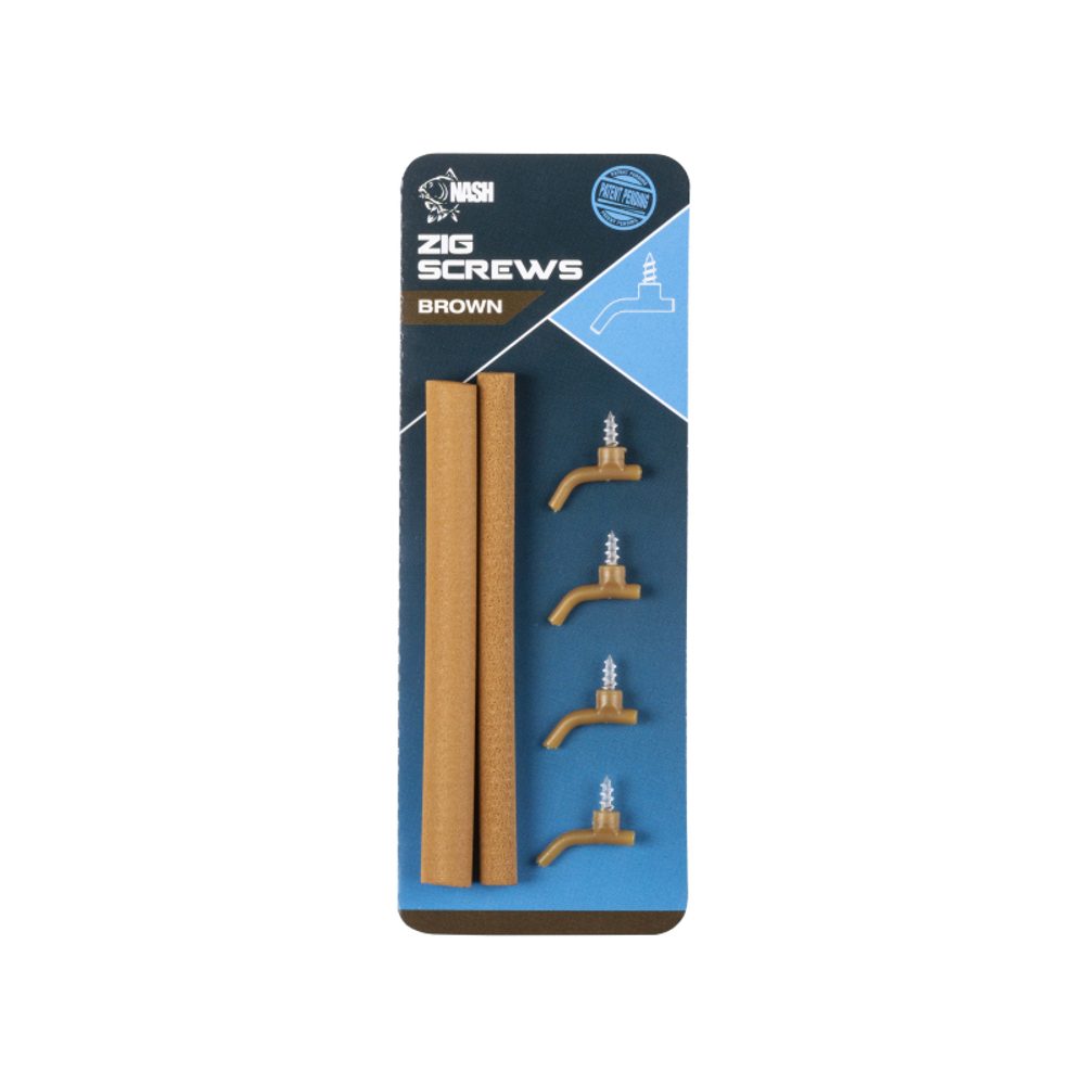 E-shop Nash Rovnátka Zig Screws 4ks - Hnědá,Nash Rovnátka Zig Screws 4ks - Hnědá
