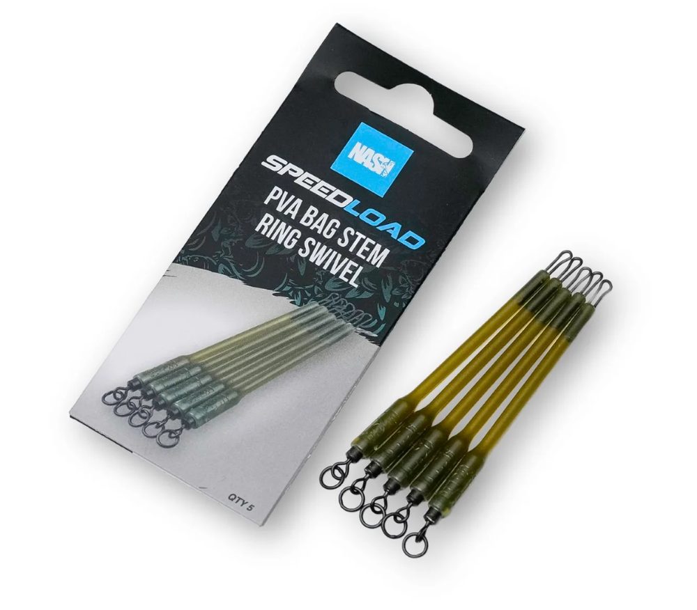 Nash Systém Speedload PVA Bag Stem Ring Swivel 5ks,Nash Systém Speedload PVA Bag Stem Ring Swivel 5ks