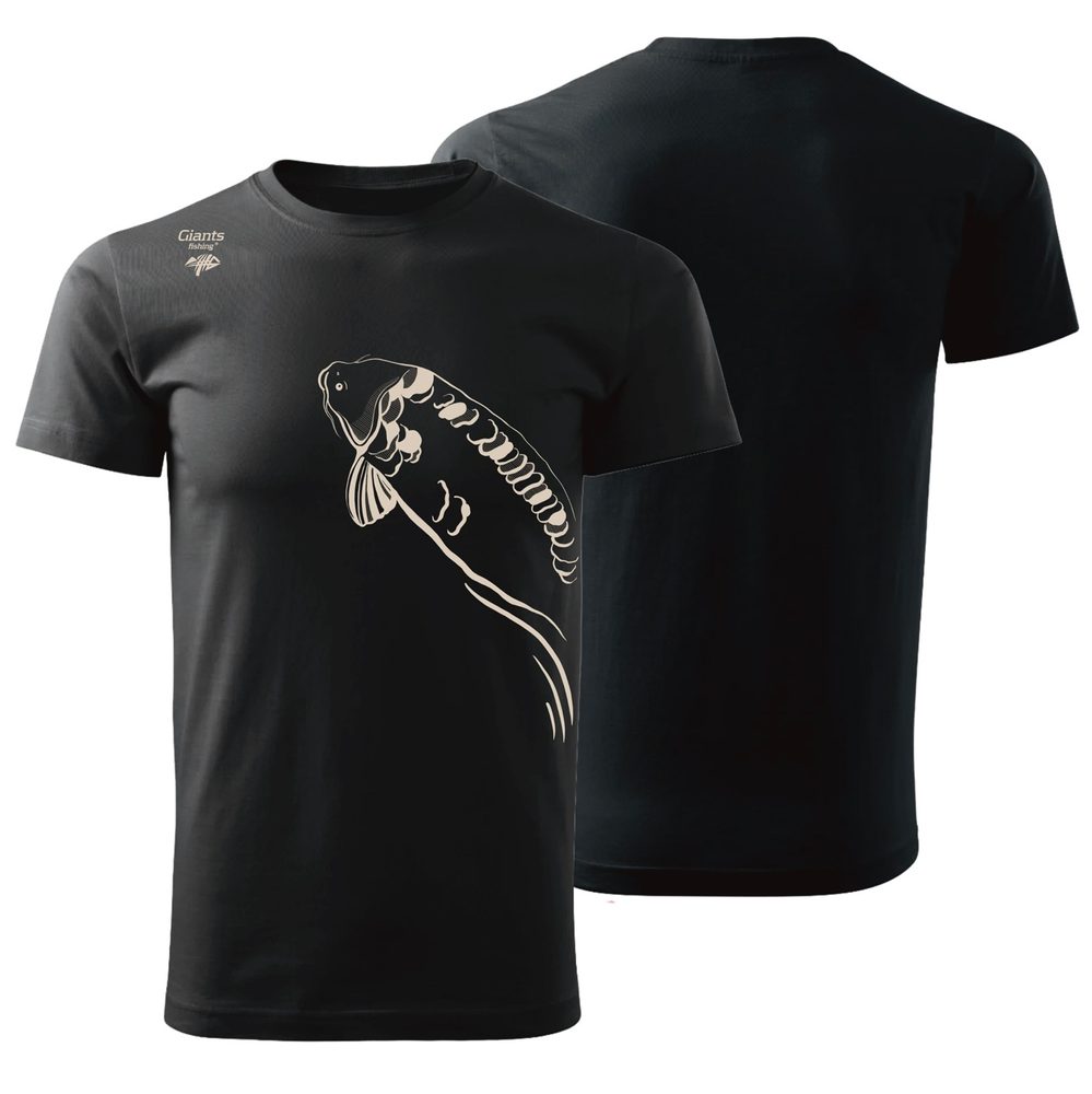 Giants fishing Tričko pánské černé Plavající kapr - vel. 3XL