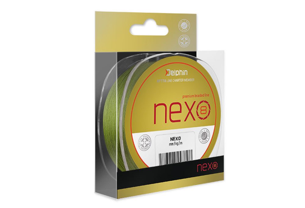 Delphin Šňůra Nexo 8 green - 0,12mm 16,5lbs 300m