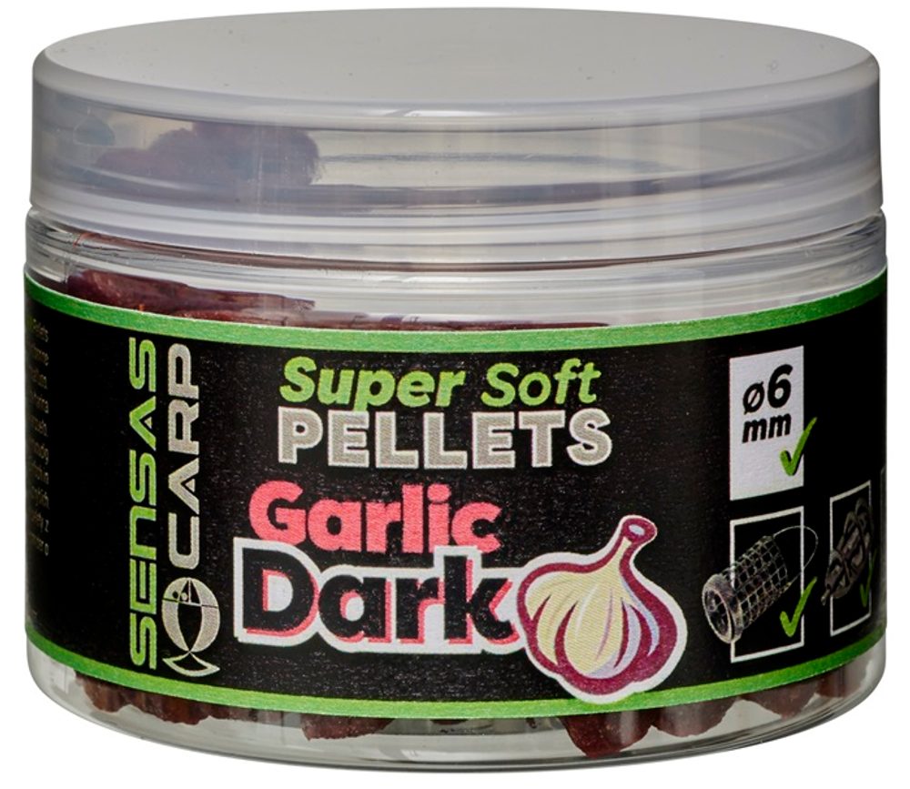 E-shop Sensas Pelety Super Soft Garlic Dark 60g - 6mm,Sensas Pelety Super Soft Garlic Dark 60g - 6mm