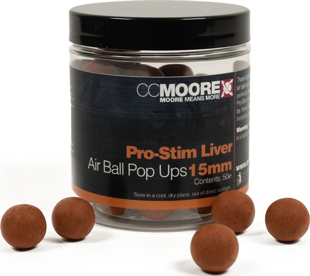 E-shop CC Moore Plovoucí boilie Pro-Stim Liver Air Ball Pop Ups - 15mm 50ks,CC Moore Plovoucí boilie Pro-Stim Liver Air Ball Pop Ups - 15mm 50ks