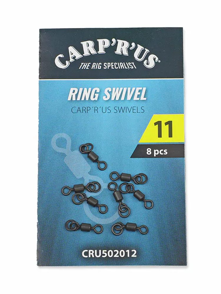 E-shop Carp´R´Us Obratlík s kroužkem Swivel Ring vel.11 8ks,Carp´R´Us Obratlík s kroužkem Swivel Ring vel.11 8ks
