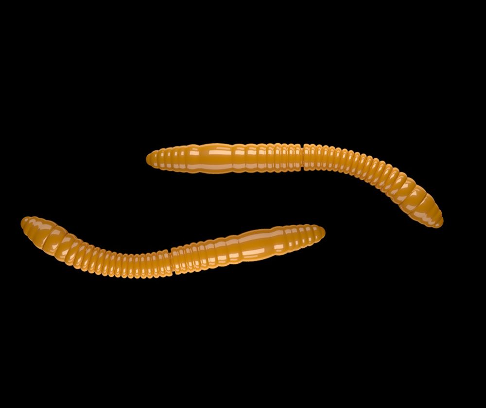 Libra Lures Fatty D’Worm Dark Yellow - D’Worm Tournament 5,5cm 12ks
