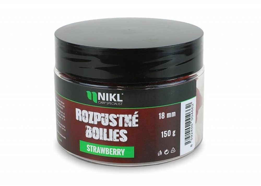 Nikl Rozpustné boilies Strawberry 150g - 24mm