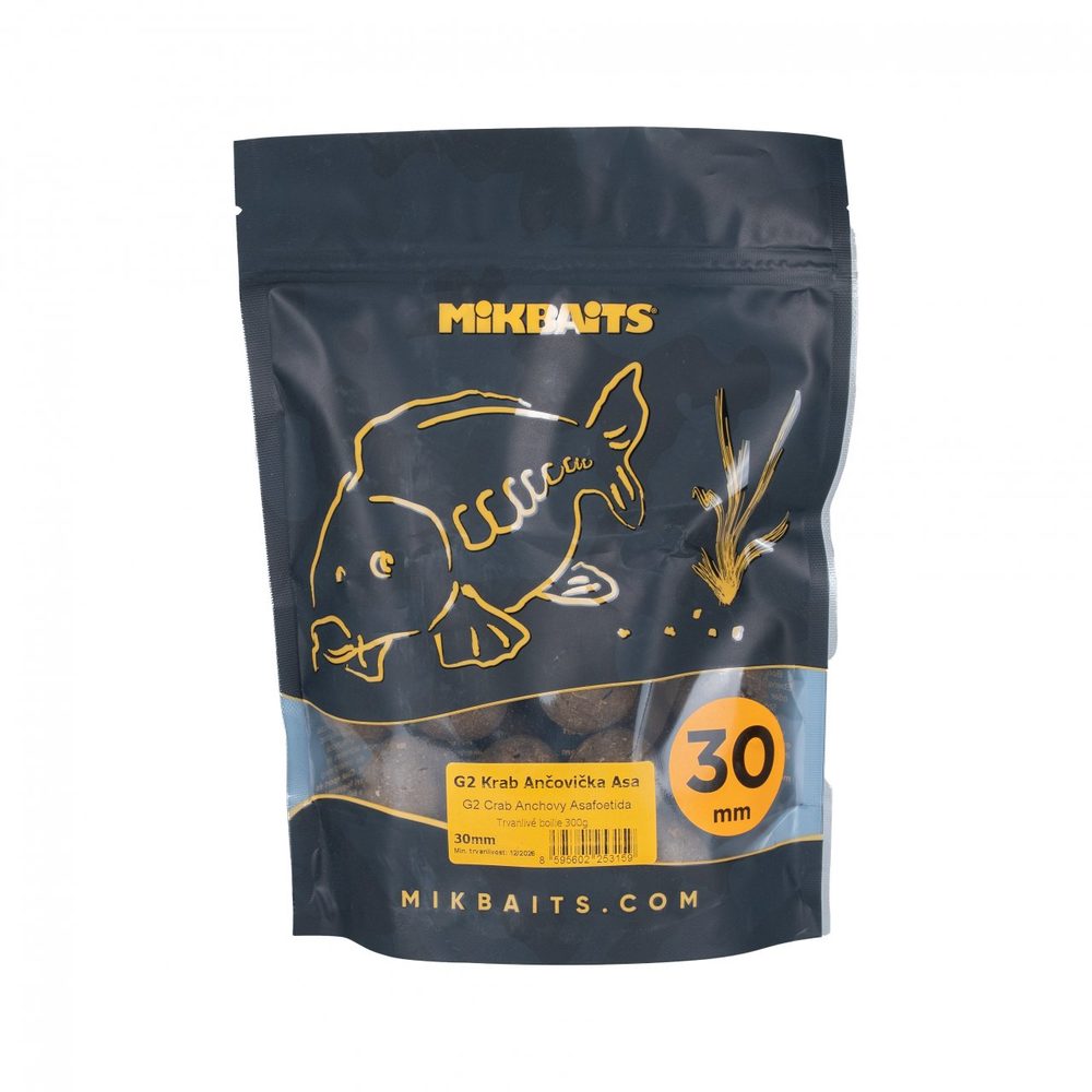 E-shop Mikbaits Boilie Gangster G2 Krab Ančovička Asa - 30mm 300g,Mikbaits Boilie Gangster G2 Krab Ančovička Asa - 30mm 300g