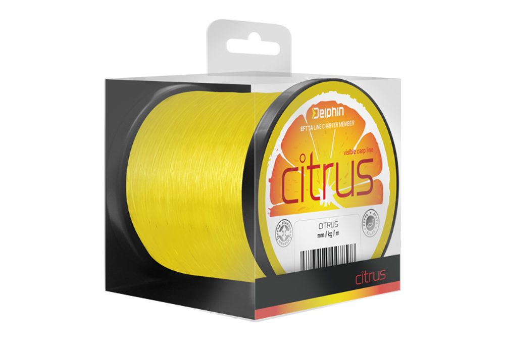 E-shop Delphin Vlasec Citrus žlutý - 0,35mm 19lbs 600m