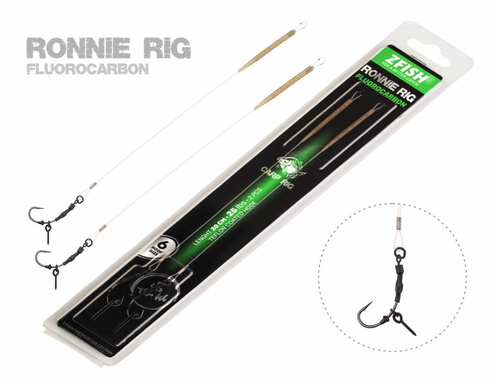 E-shop Zfish Návazec Fluorocarbon Ronnie Rig - vel.4,Zfish Návazec Fluorocarbon Ronnie Rig - vel.4
