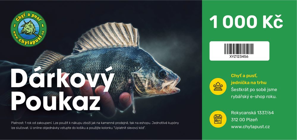 E-shop Chyť a pusť Dárkový poukaz 1000 Kč,Chyť a pusť Dárkový poukaz 1000 Kč