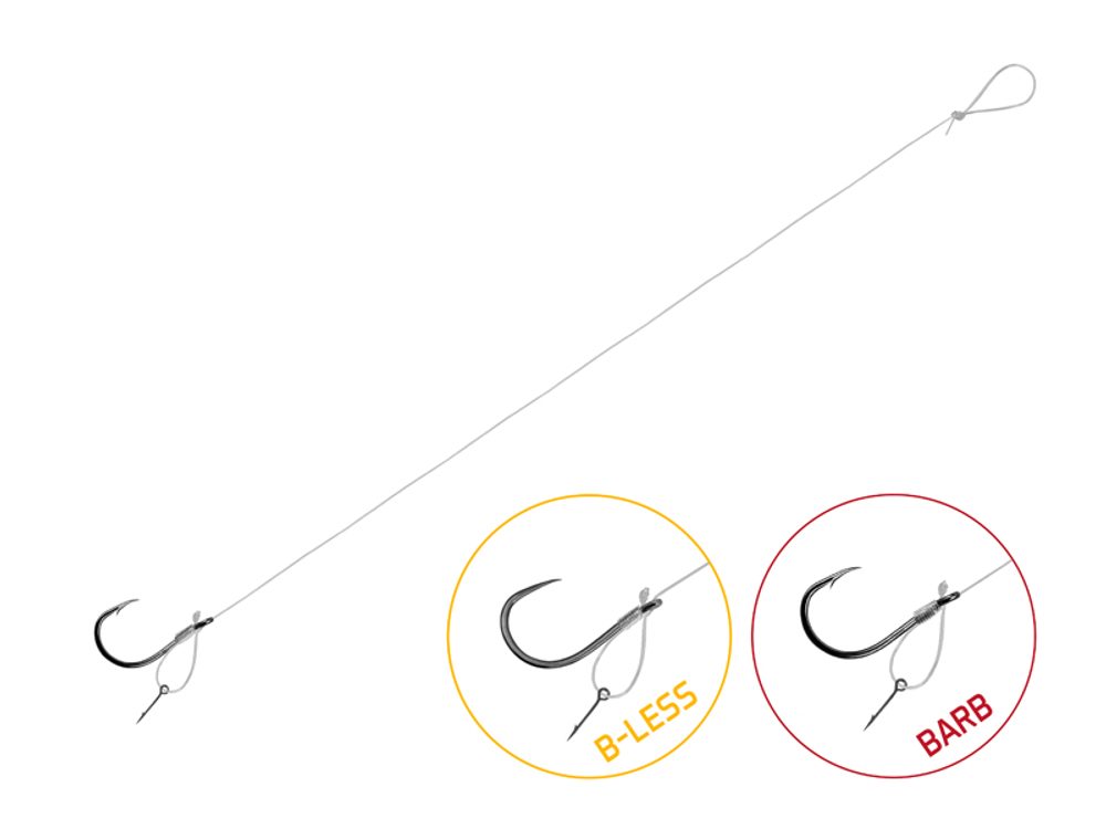 Fotografie Delphin Návazec FLR D-rig 6ks - 8cm / 0,22mm / B-LESS #8 / Sting 7mm