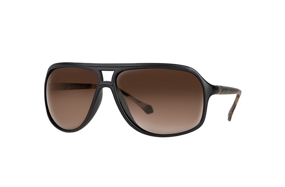 Fox Polarizační Brýle Aviator Black & Camo hnědé čočky