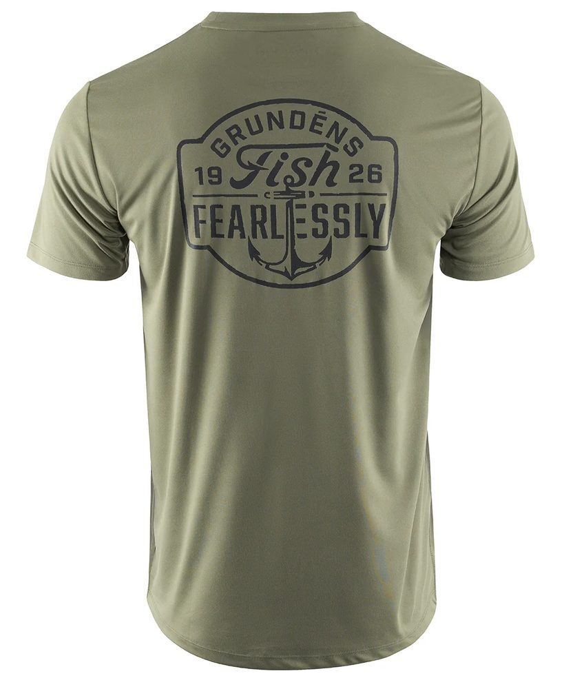 Grundéns UV Triko Fish Fearlessly SS Tech Tee Forest - XXXL
