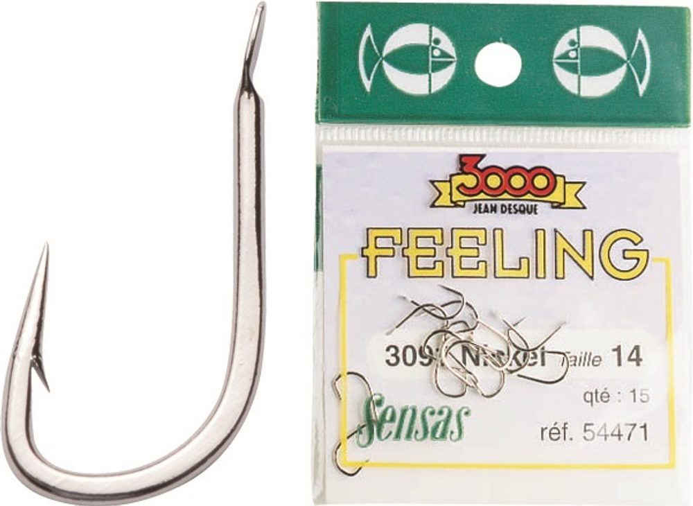 Sensas Háčky Feeling 3091 Nickel 15ks - vel.10,Sensas Háčky Feeling 3091 Nickel 15ks - vel.10