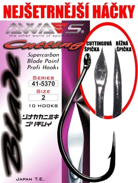 Awa-S Háčky Cutting Blade 5370 Black Nickel 10ks - vel.4