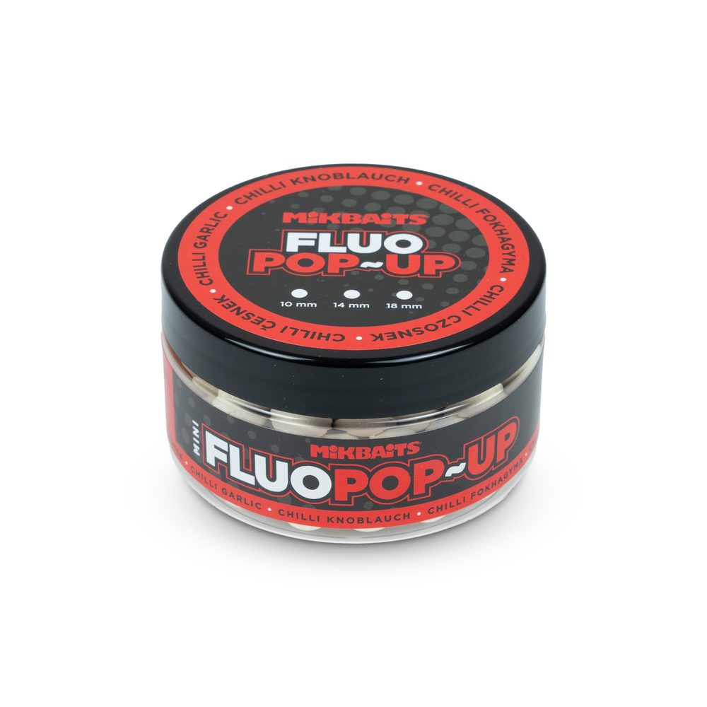 E-shop Mikbaits Mini Plovoucí fluo boilie 10mm 100ml - Chilli Česnek,Mikbaits Mini Plovoucí fluo boilie 10mm 100ml - Chilli Česnek