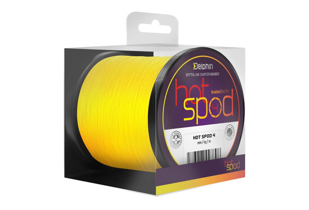 E-shop Delphin Šňůra HotSPOD 4 Žlutá 0,14mm 9,1kg 300m,Delphin Šňůra HotSPOD 4 Žlutá 0,14mm 9,1kg 300m