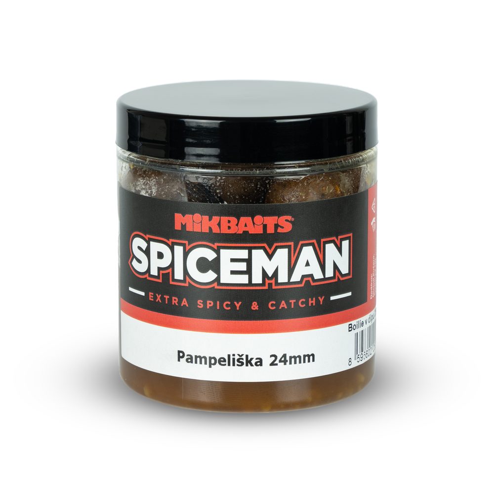 E-shop Mikbaits Boilie v dipu Spiceman 250ml - Pampeliška 24mm,Mikbaits Boilie v dipu Spiceman 250ml - Pampeliška 24mm