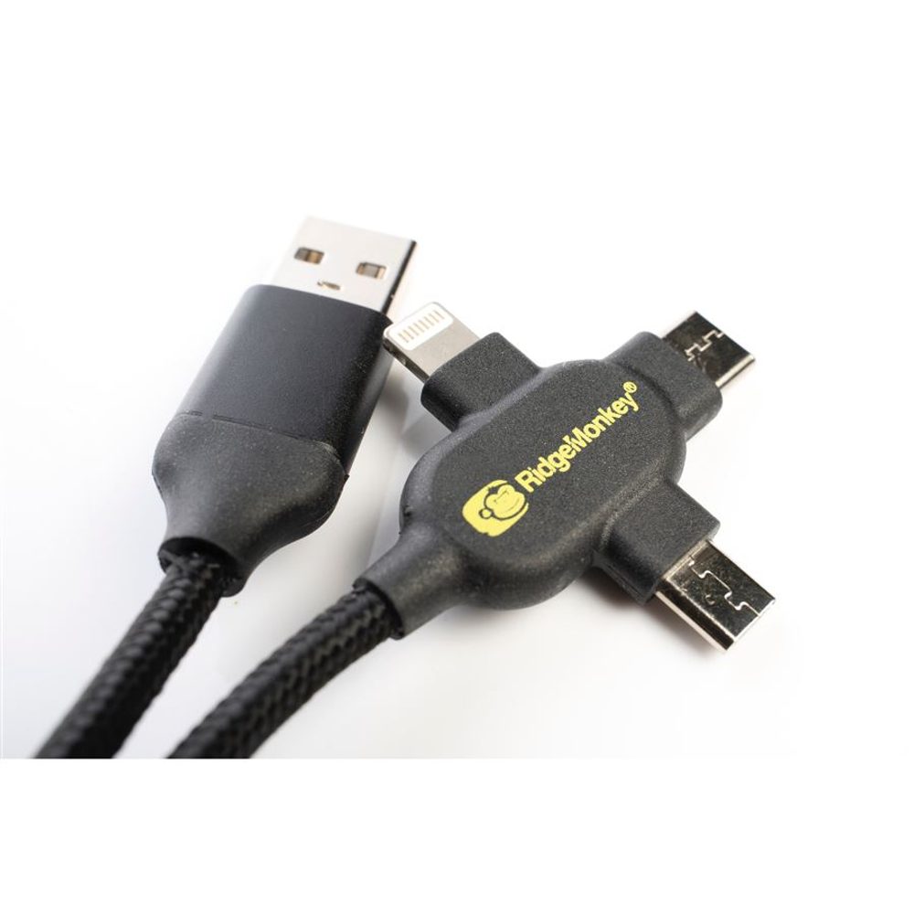 RidgeMonkey Napájecí kabel Vault USB-A to Multi Out Cable 2m,RidgeMonkey Napájecí kabel Vault USB-A to Multi Out Cable 2m