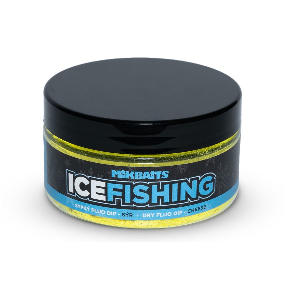 E-shop Mikbaits Ice Fishing Range Sypký Fluo dip 100ml - Sýr,Mikbaits Ice Fishing Range Sypký Fluo dip 100ml - Sýr