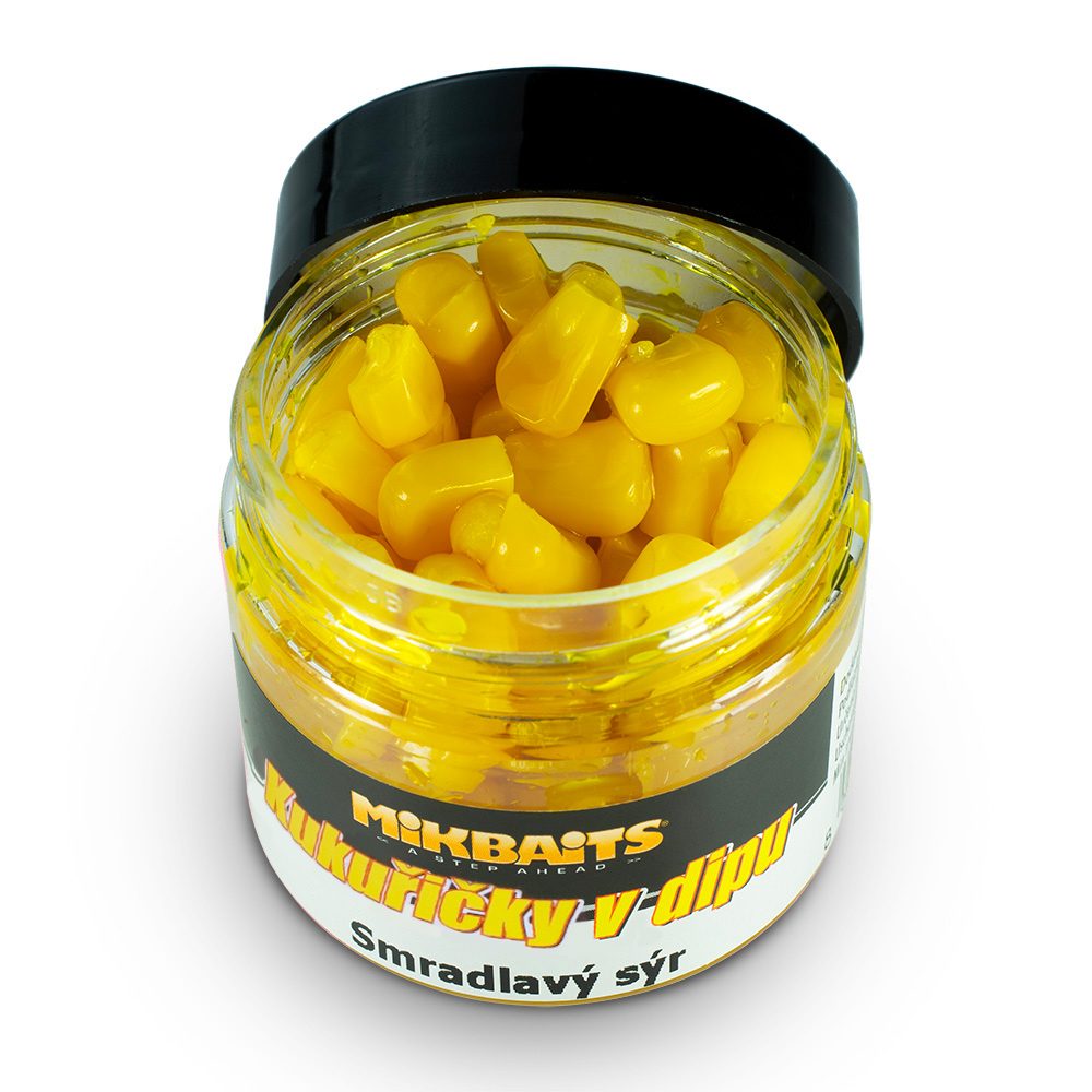 E-shop Mikbaits Kukuřičky v dipu 50ml - Smradlavý sýr,Mikbaits Kukuřičky v dipu 50ml - Smradlavý sýr