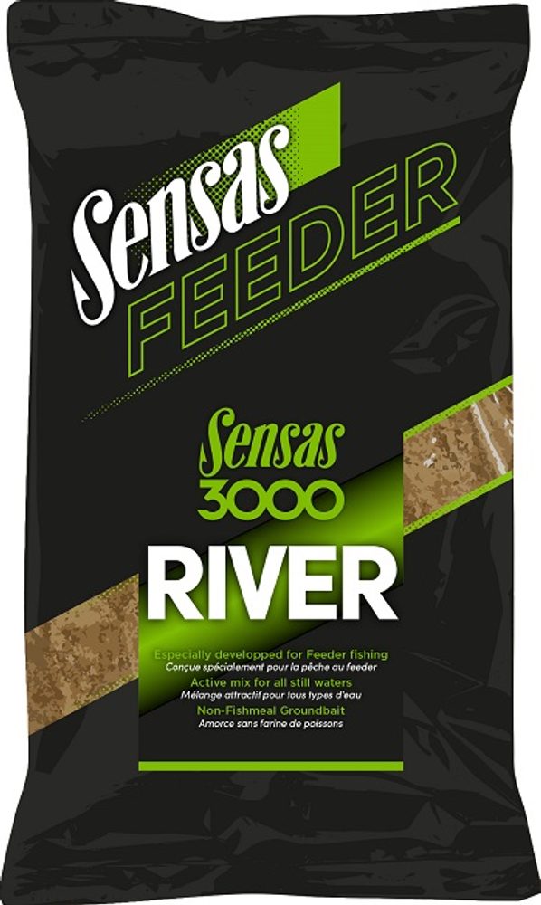 E-shop Sensas Krmítková směs 3000 Feeder 1kg - River,Sensas Krmítková směs 3000 Feeder 1kg - River