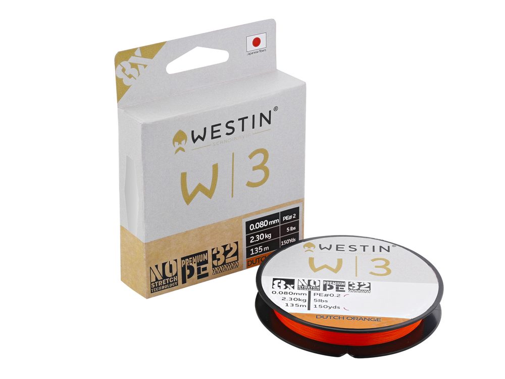E-shop Westin Šňůra W3 8-Braid Dutch Orange 300m - 0,305mm,Westin Šňůra W3 8-Braid Dutch Orange 300m - 0,305mm