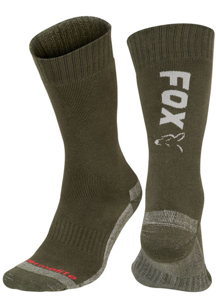 E-shop Fox Ponožky Collection Thermolite long sock Green/Silver - 40-43,Fox Ponožky Collection Thermolite long sock Green/Silver - 40-43