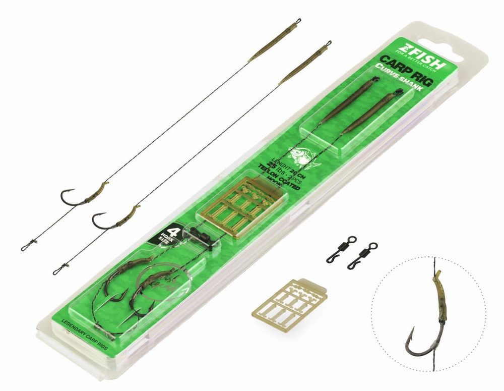 E-shop Zfish Návazec Curve Shank Carp Rig - vel.2,Zfish Návazec Curve Shank Carp Rig - vel.2