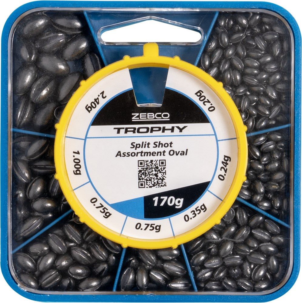 Zebco Sada bročků Trophy Oval Split Shot Assortment 170g