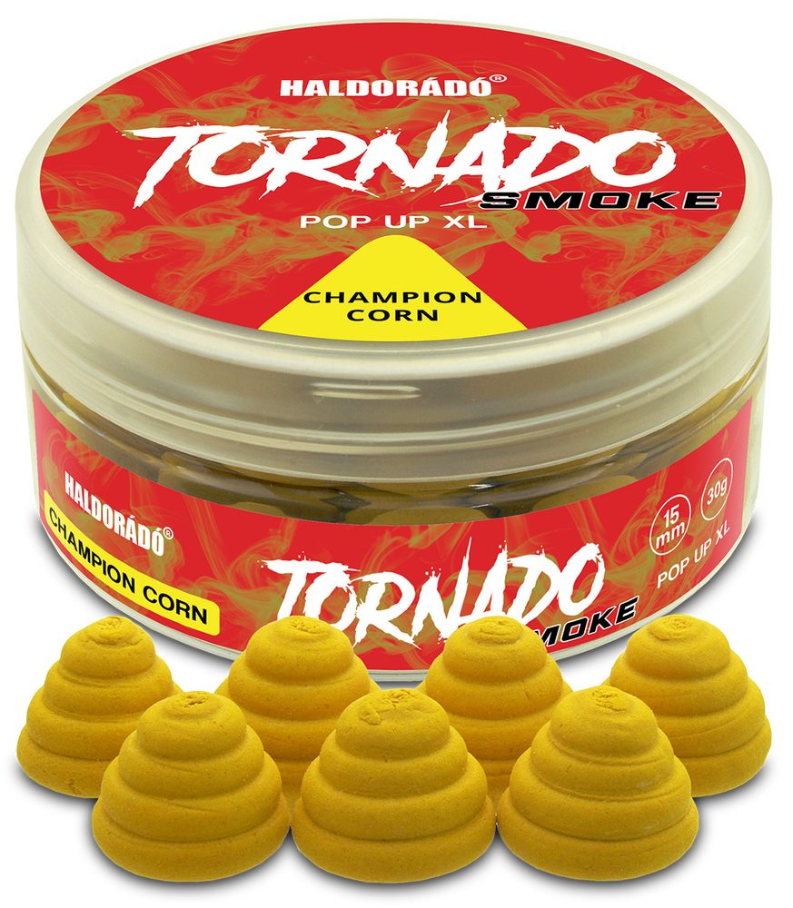 E-shop Haldorádó Pop-Up Tornado Smoke XL 15mm 30g - Champion Corn,Haldorádó Pop-Up Tornado Smoke XL 15mm 30g - Champion Corn
