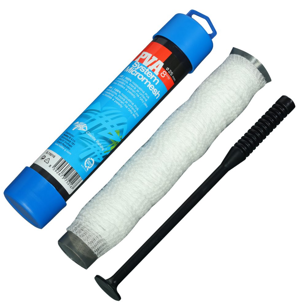 E-shop Giants Fishing Pva Punčocha + Pěchovač System Micromesh 35 + 25mm 8m (mega pack),Giants Fishing Pva Punčocha + Pěchovač System Micromesh 35 + 25mm 8m