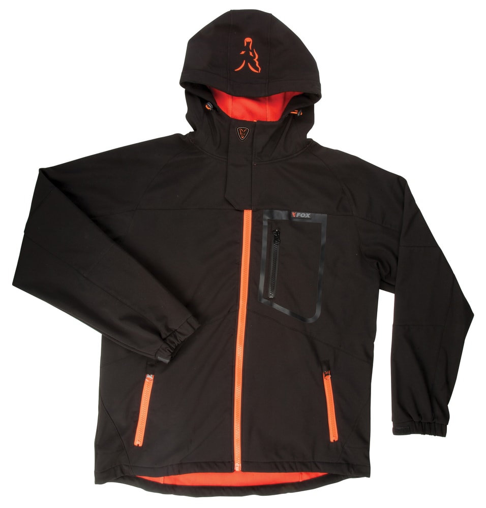Fox Softshellová Bunda Softshell Jacket Black/Orange - vel. XXL