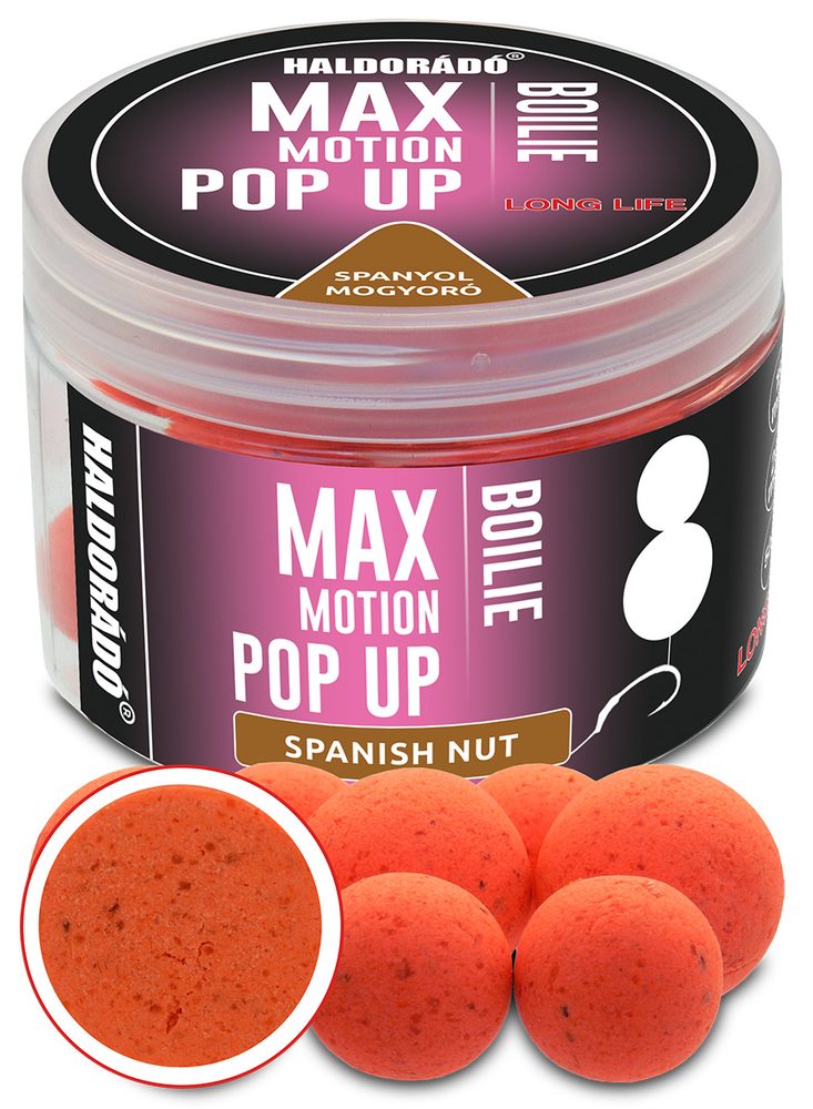 E-shop Haldorádó Pop-Up Boilies Max Motion 16+20mm 50g - Španělský ořech,Haldorádó Pop-Up Boilies Max Motion 16+20mm 50g - Španělský ořech