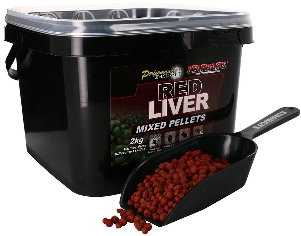 E-shop Starbaits Peletky Mixed Pellets 2kg - Red Liver,Starbaits Peletky Mixed Pellets 2kg - Red Liver