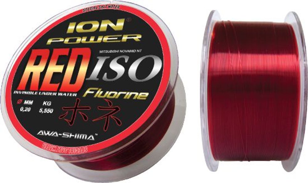 E-shop Awa-S Vlasec Ion Power Red Iso Fluorine 300m - 0,14mm,Awa-S Vlasec Ion Power Red Iso Fluorine 300m - 0,14mm