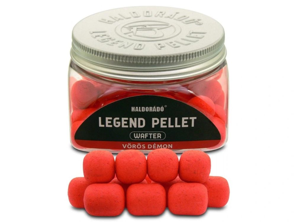 Fotografie Haldorádó Pelety Legend Pellet Wafters 12/16mm 50g - Červený démon-Jahoda
