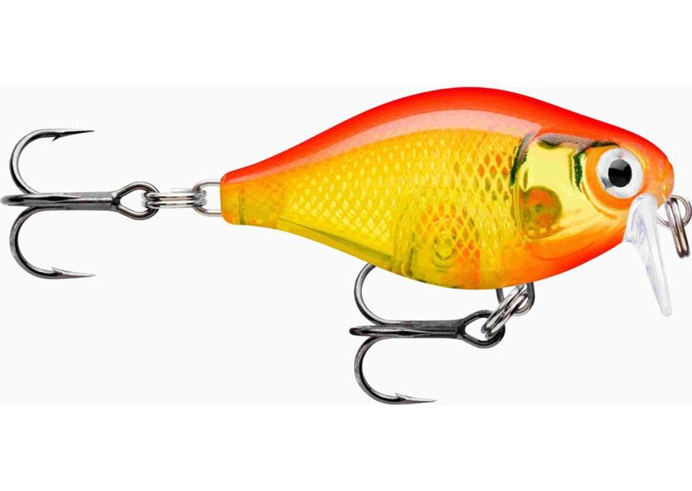 Rapala Wobler X-Light Crank Shallow Runner Gold Fluorescent Red,Rapala Wobler X-Light Crank Shallow ...
