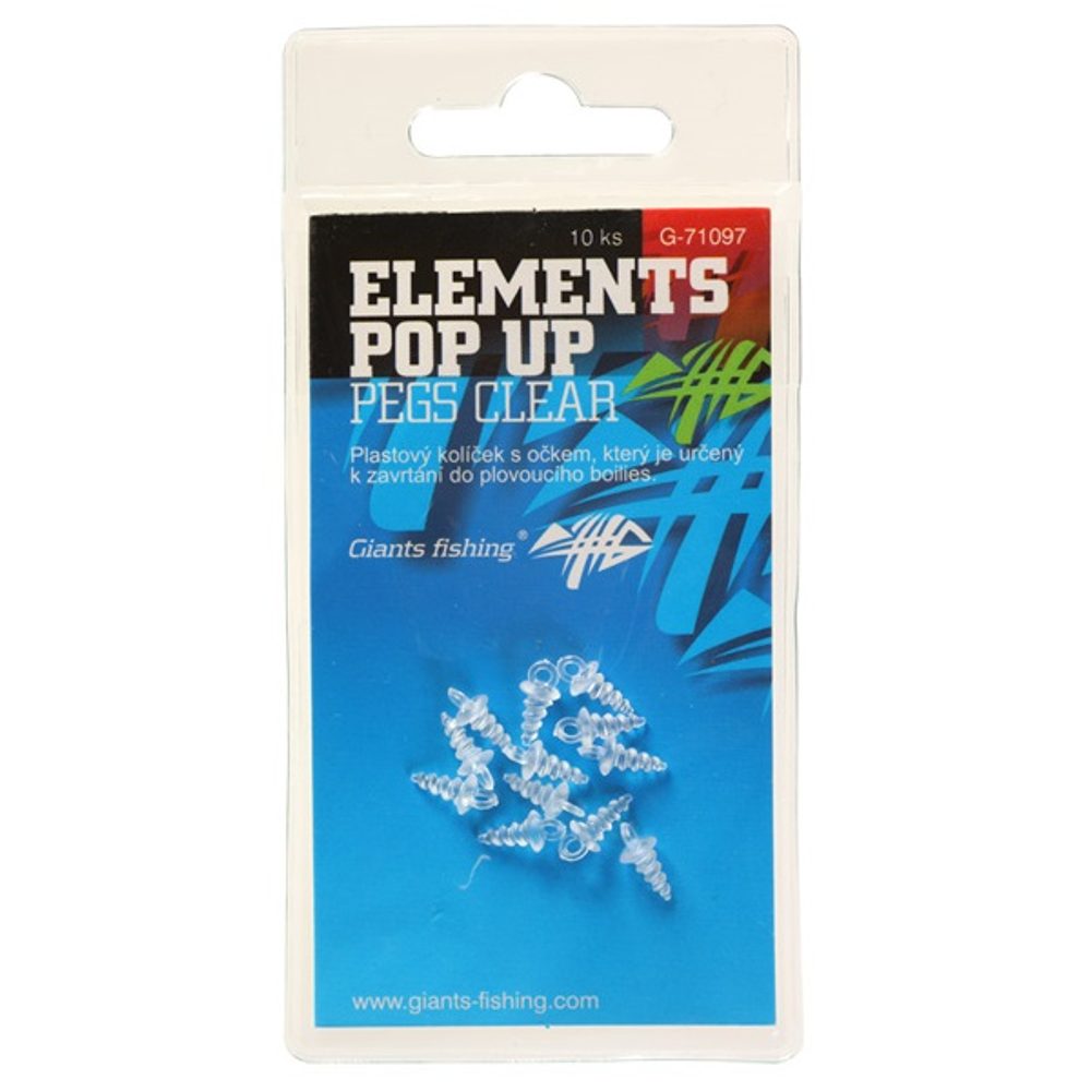 E-shop Giants Fishing Držák nástrahy Elements Pop-Up Pegs Clear 10ks,Giants Fishing Držák nástrahy Elements Pop-Up Pegs Clear 10ks