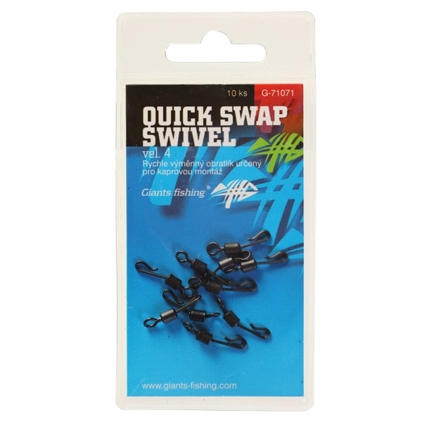 E-shop Giants Fishing Rychlovýměnný obratlík Quick Swap Swivel 10ks,Giants Fishing Rychlovýměnný obratlík Quick Swap Swivel 10ks