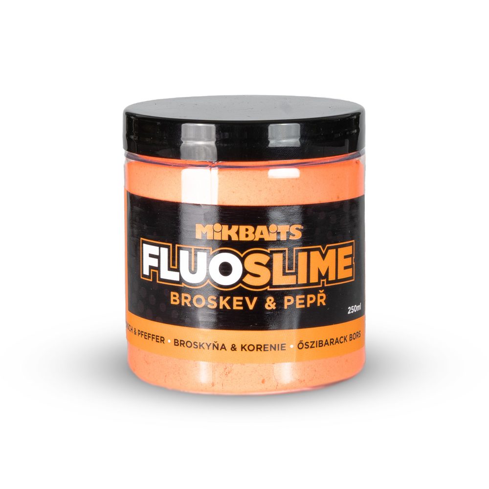 E-shop Mikbaits Obalovací Dip fluo slime 100g - Broskev Black pepper,Mikbaits Obalovací Dip fluo slime 100g - Broskev Black pepper